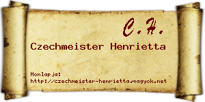 Czechmeister Henrietta névjegykártya