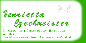 henrietta czechmeister business card